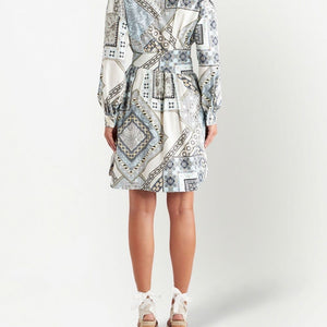 Etro Mix-print belted dress