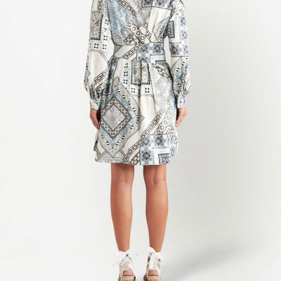 Etro Mix-print belted dress