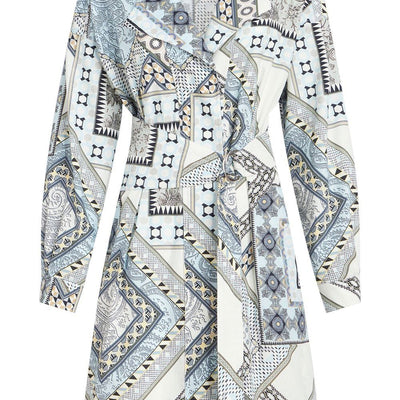 Etro Mix-print belted dress
