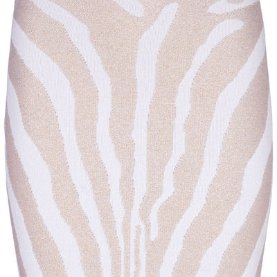Balmain Zebra knit short skirt