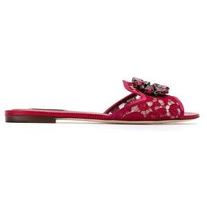 Dolce & Gabbana Rainbow Lace brooch-detail sandals