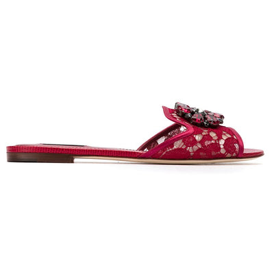 Dolce & Gabbana Rainbow Lace brooch-detail sandals