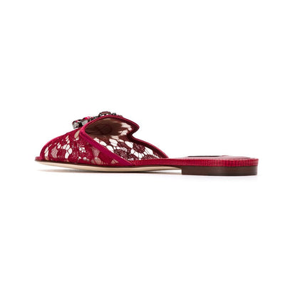 Dolce & Gabbana Rainbow Lace brooch-detail sandals