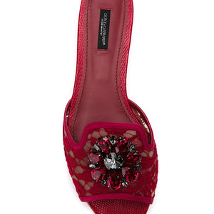 Dolce & Gabbana Rainbow Lace brooch-detail sandals