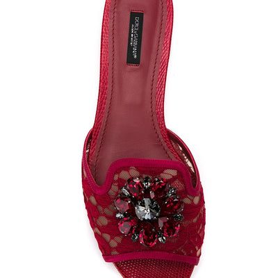 Dolce & Gabbana Rainbow Lace brooch-detail sandals