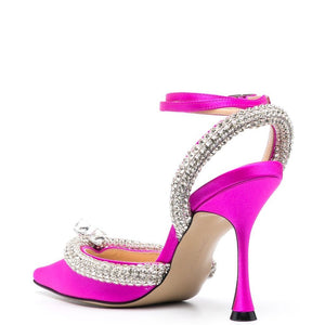 Mach & Mach crystal-embellished slingback pumps
