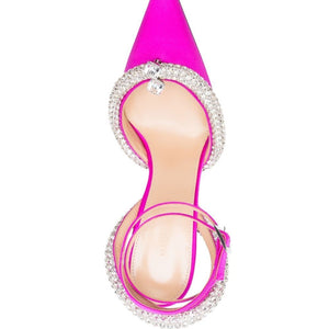 Mach & Mach crystal-embellished slingback pumps