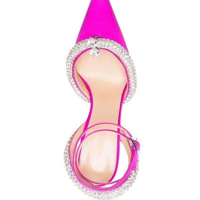 Mach & Mach crystal-embellished slingback pumps