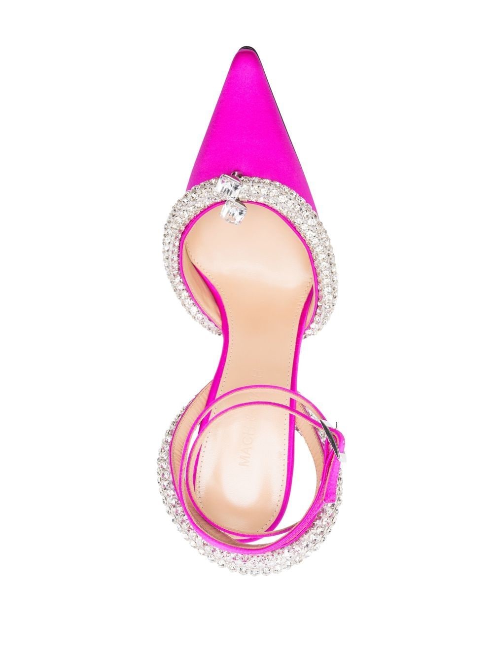 Mach & Mach crystal-embellished slingback pumps