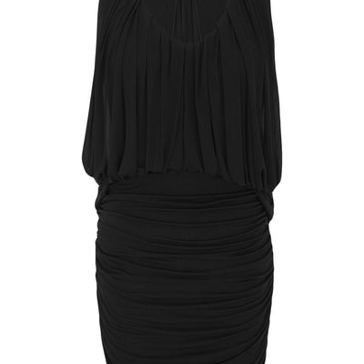 Saint Laurent Sleeveless Draped Minidress