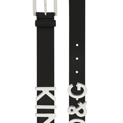 Dolce & Gabbana  logo-lettering Leather Belt