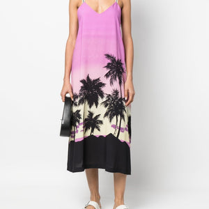 Palm Angels Sunset print midi dress