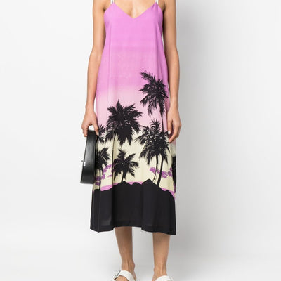 Palm Angels Sunset print midi dress