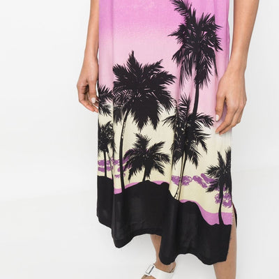 Palm Angels Sunset print midi dress