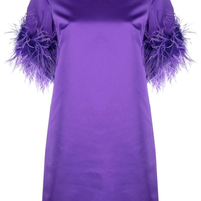 P.A.R.O.S.H. Feathered mini dress