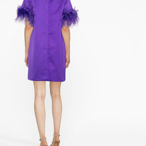 P.A.R.O.S.H. Feathered mini dress