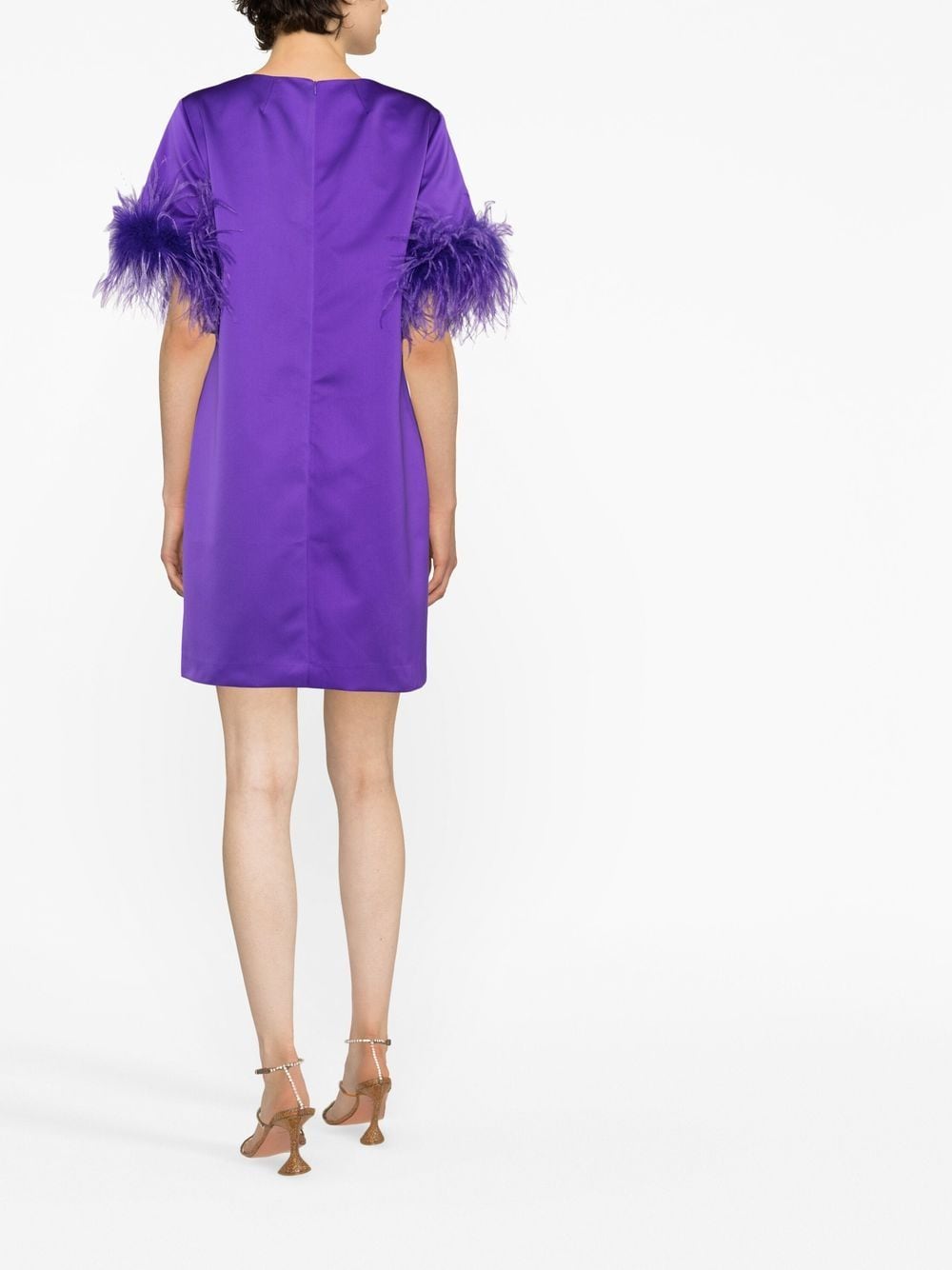 P.A.R.O.S.H. Feathered mini dress
