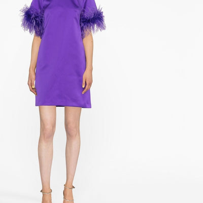 P.A.R.O.S.H. Feathered mini dress