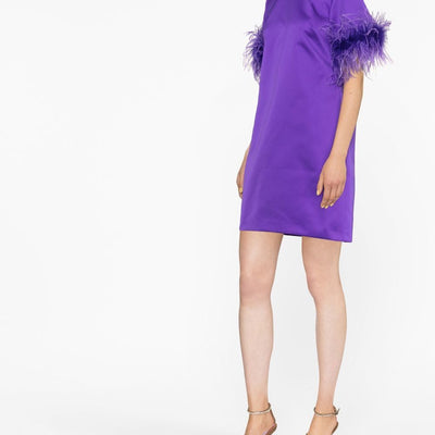 P.A.R.O.S.H. Feathered mini dress
