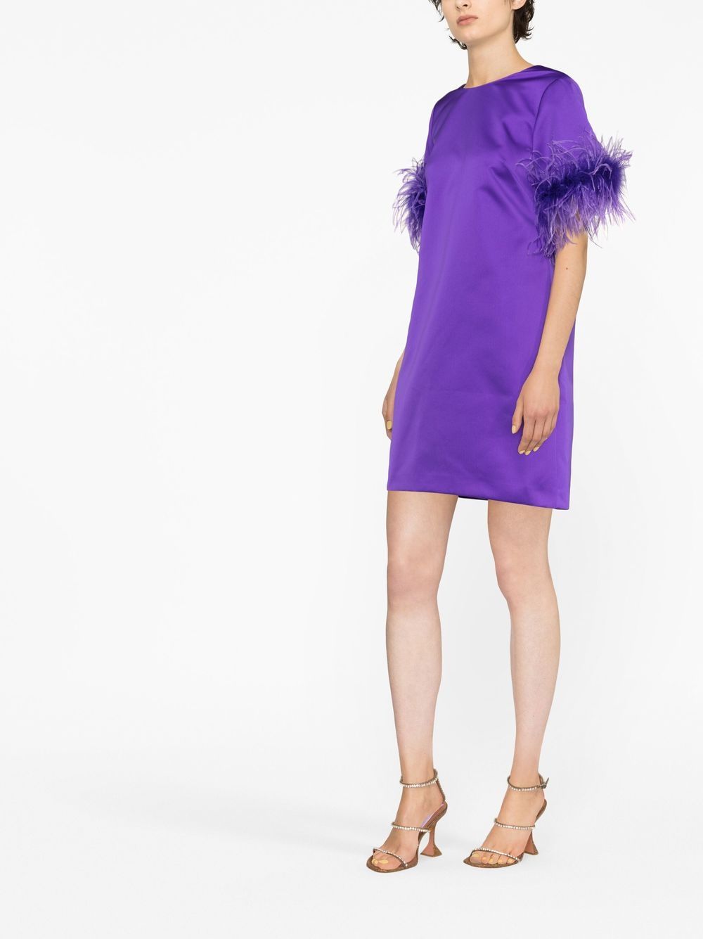 P.A.R.O.S.H. Feathered mini dress
