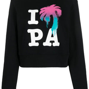 Palm Angels I Love PA cotton crewneck sweatshirt