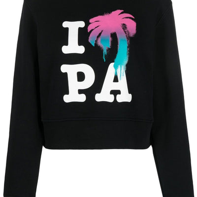 Palm Angels I Love PA cotton crewneck sweatshirt