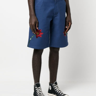 Sky High Farm Workwear Embroidered denim shorts