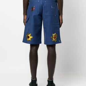 Sky High Farm Workwear Embroidered denim shorts