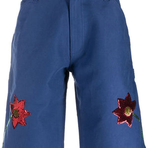 Sky High Farm Workwear Embroidered denim shorts