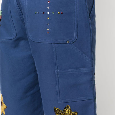 Sky High Farm Workwear Embroidered denim shorts