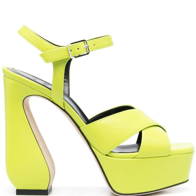 Si Rossi sculpted-heel sandals