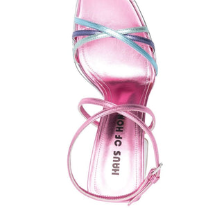 Haus Of Honey  Wannabe Mirror Leather Sandals