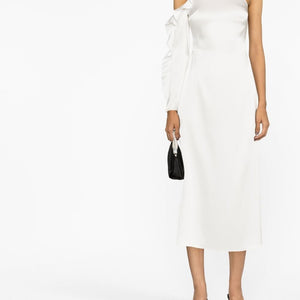 David Koma Ruffle detail one shoulder midi dress