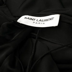 Saint Laurent draped sleeveless jersey dress