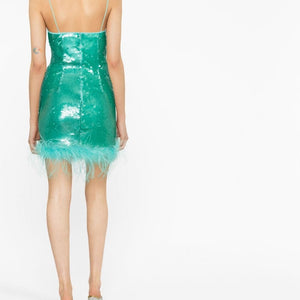 Giuseppe Di Morabito Feather detail short dress
