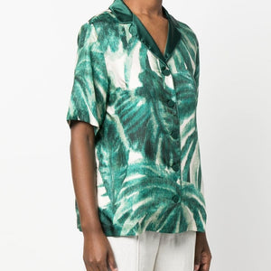 F.R.S . Printed silk pajama shirt