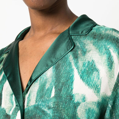 F.R.S . Printed silk pajama shirt