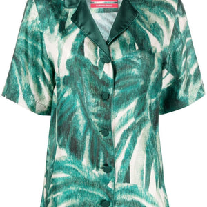 F.R.S . Printed silk pajama shirt