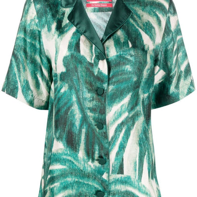 F.R.S . Printed silk pajama shirt