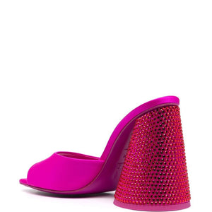 The Attico Luz embellished satin mules