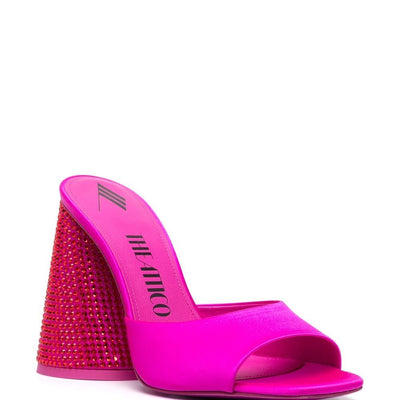 The Attico Luz embellished satin mules