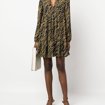 Mmk Printed midi dress