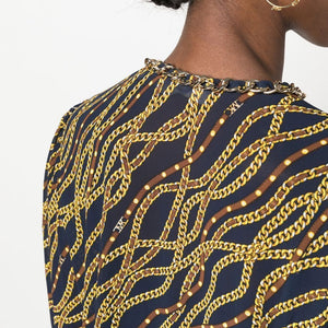 Mmk Printed midi dress