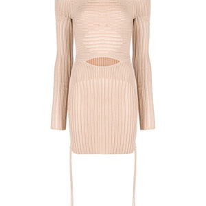 AndreĀdamo AndreÄdamo Knit ribbed mini dress