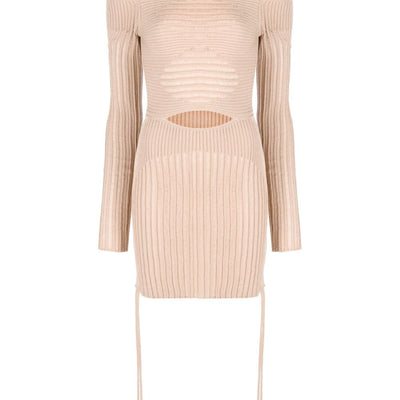 AndreĀdamo AndreÄdamo Knit ribbed mini dress