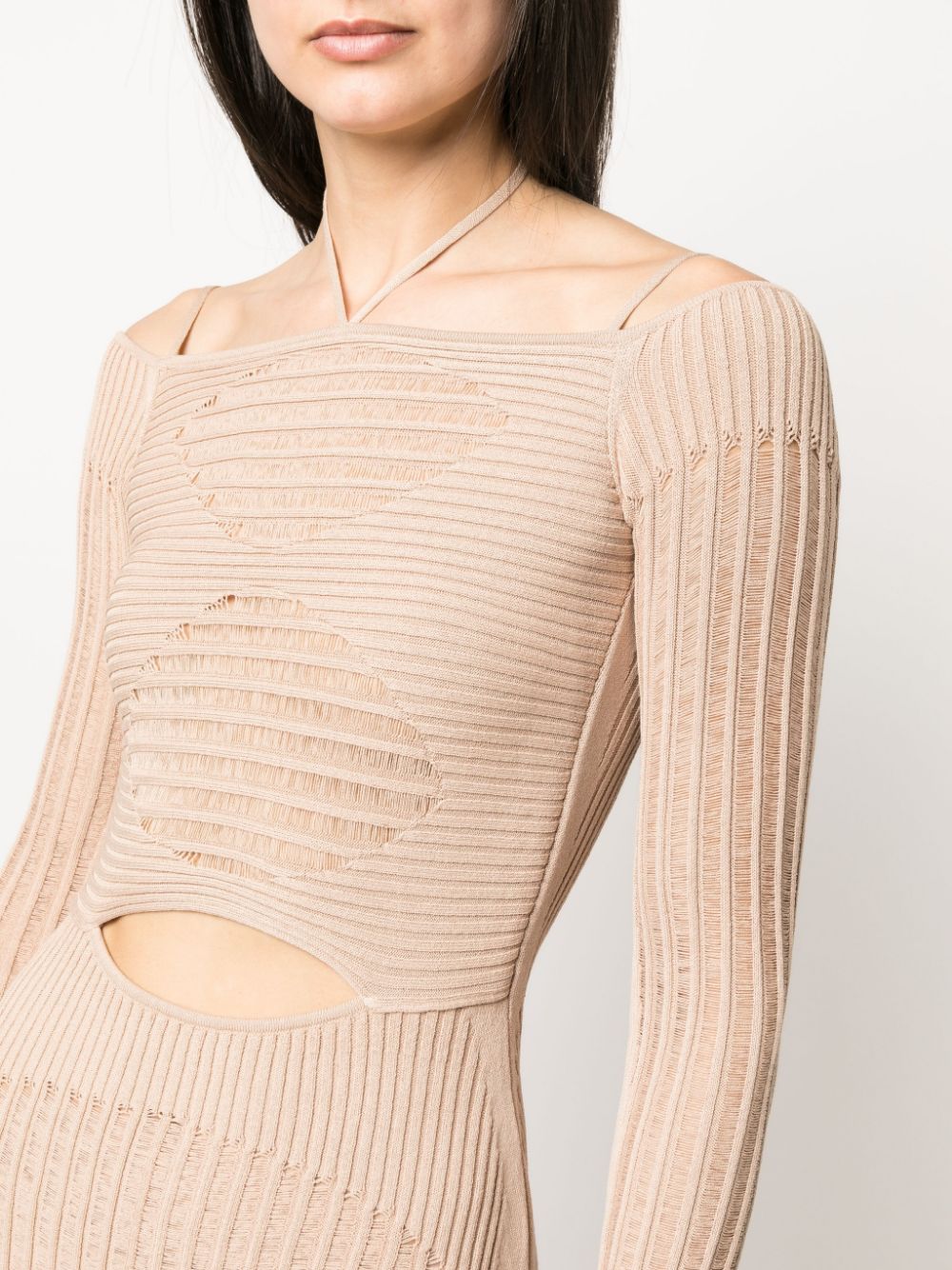 AndreĀdamo AndreÄdamo Knit ribbed mini dress