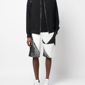 Alexander McQueen abstract-print cotton bermuda shorts