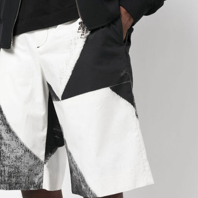 Alexander McQueen abstract-print cotton bermuda shorts