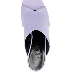 Si Rossi 130mm Platform Leather Mules