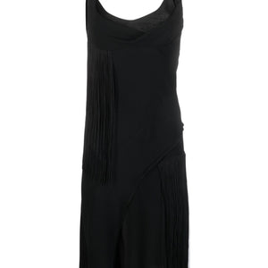 Victoria Beckham Asymmetric fringe mini dress